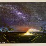 Hawaiian Artist Original Volcano Acrylic Painting on Canvas