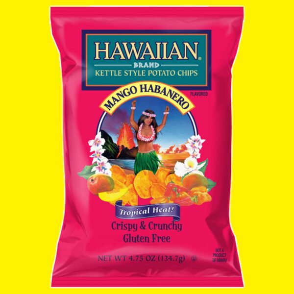Hawaiian Kettle Style Potato Chips Potato Chips, Mango Habanero Flavored, Kettle Style Aloha Hawaii Gift Idea