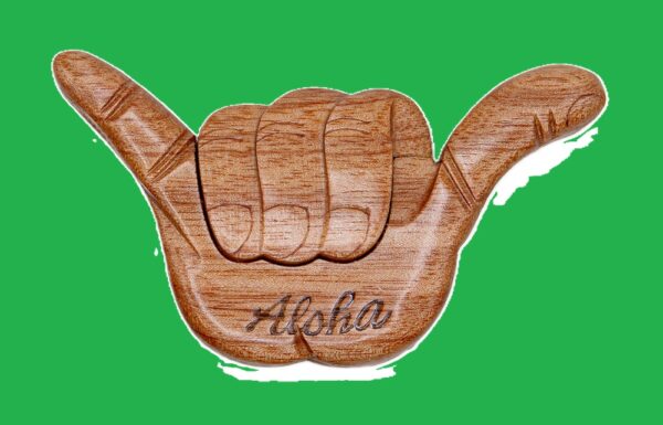 3D Wood Art Magnet - Hangloose Hawaii Aloha Gift Idea