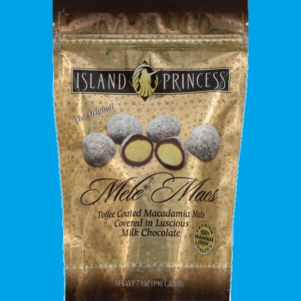 Hawaii Island Princess Mele Macs Chocolate Toffee Macadamia Candy Snack Food Gift Aloha
