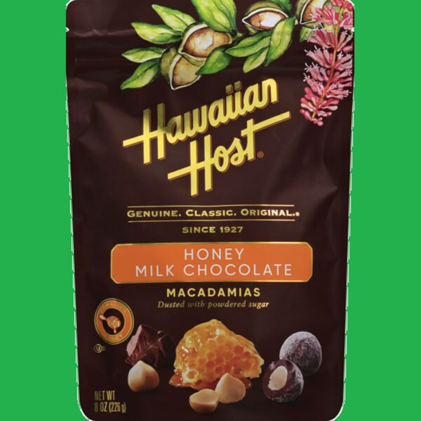 Hawaiian Host Macadamias, Honey Milk Chocolate Aloha Gift Idea