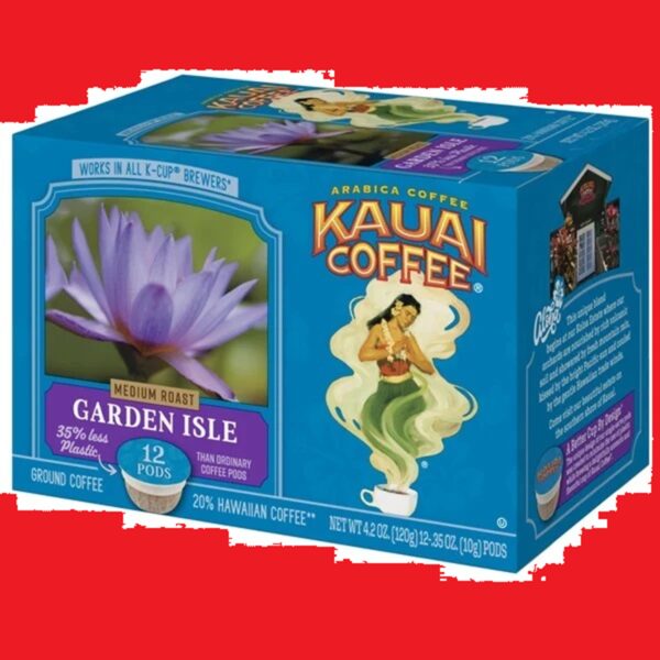 Hawaii Kauai Coffee Garden Isle, Medium Roast, Single Serve Coffee Pods Present Gift Basket Idea