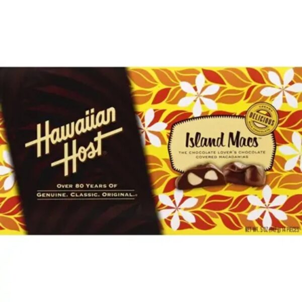 Hawaii Hawaiian Host Macadamias, Chocolate Covered, Island Macs Present Gift Idea 14 Aloha