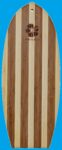 Tropical Bamboo Surfboard Shaped Cutting Board Hibiscus Stamp Aloha Gift Idea $0.00