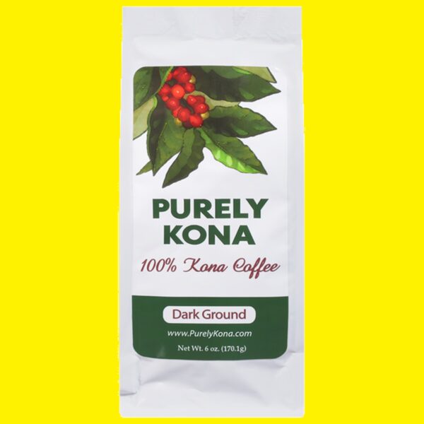 Purely Kona 100% Purely Kona Coffee, Ground, Dark Aloha Hawaii Gift Idea
