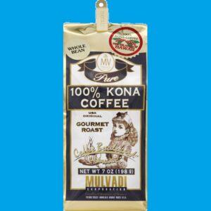 Hawaii Mulvadi Corporation Coffee, Whole Bean, Medium-Dark Roast, 100% Kona Gift Idea