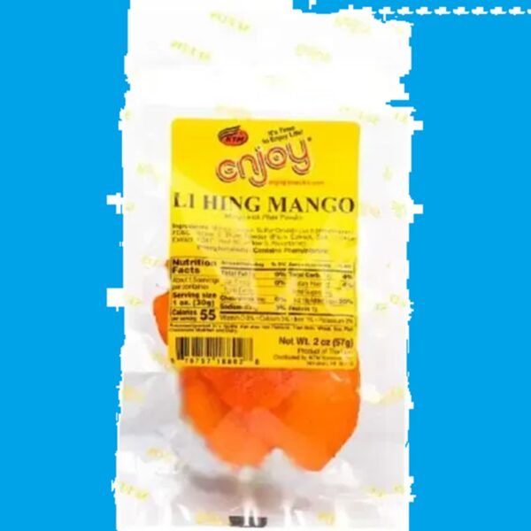 Enjoy Beef Jerky Mango, Li Hing Hawaii Tropical Fruit Mango Snack Food Gift Idea Aloha