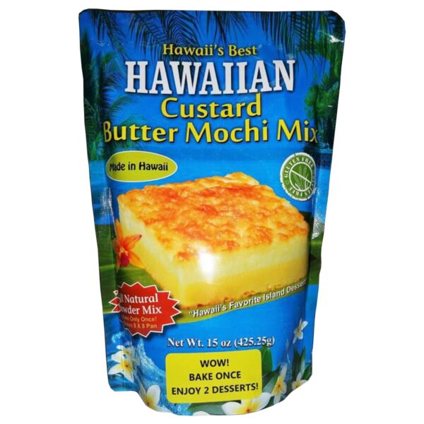 Hawaii's Best Hawaiian Custard Butter Mochi Mix 15oz Gift Idea Best Present Idea For Him or For Her 7500