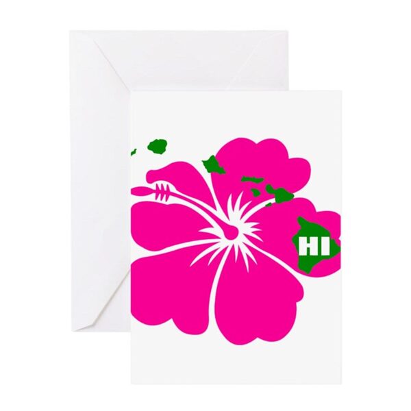 Greeting Cards Hawaii Islands & Hibiscus Greeting Card Aloha