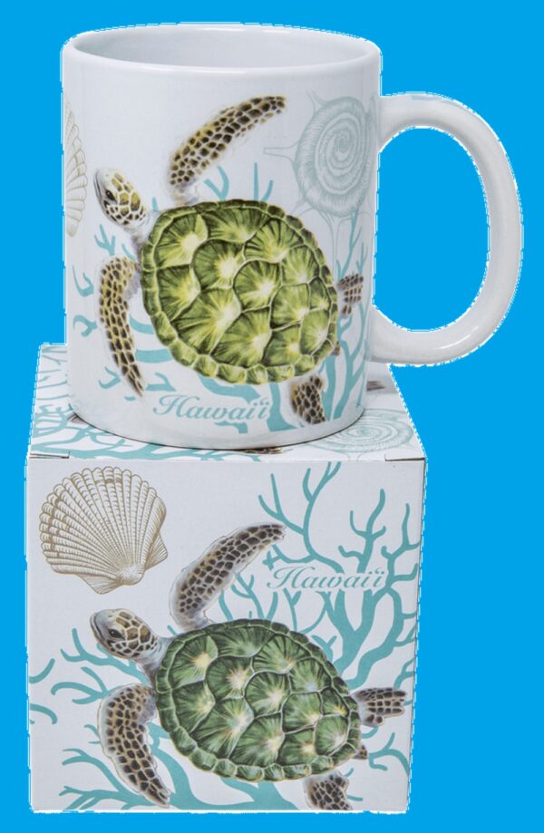 Hawaiian Design Ceramic Mug: Honu Voyage Best Hawaii Coffee Mug Gift Idea For Him or For Her 2234 Aloha