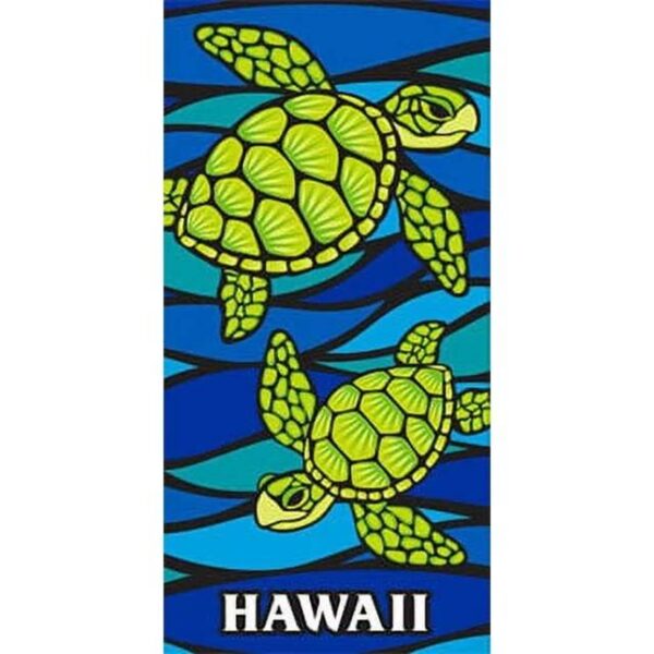 Hawaii Style Beach Towel Blue Turtle Honu Sea Glass Hawaii Beach Towel Gift Idea For Him or For Her 5590 Aloha