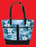 Island Accent Tote Bag: Blue Hibiscus $0.00