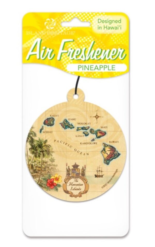 Island Design Air Freshener - Islands of Hawaii- Tan Hawaii Car Air freshener Gift Idea For Him or For Her 4646 Aloha Hawaii