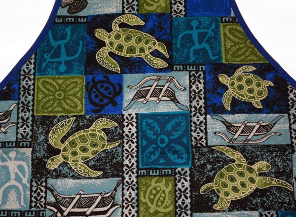 Hawaii Apron - Blue Sea Turtle Print View Special Hawaii Aloha Tropical Honu Design BBQ Apron Gift Idea