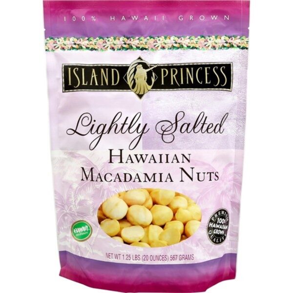 Island Princess Lightly Salted Macadamia Nuts, 20 oz Hawaii Sea Salt Macadamia Nuts Gift Idea For Him or For Her 5454 Aloha Hawaii