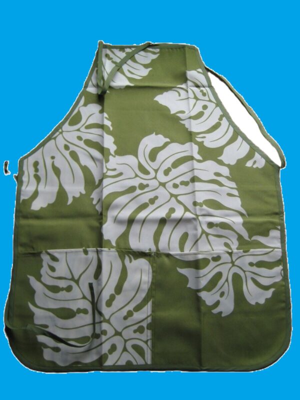 Kauhale Living 100% Poly Canvas With 2 Pockets Stain Resistant Coating Hawaiian Apron Best Hawaii BBQ miens Grill Apron Gift Idea Aloha Hawaii 4149