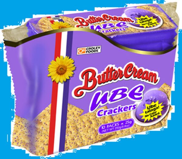 Croley Foods Butter Cream Ube Crackers 10/pk 8.8oz Aloha Hawaii Gift Idea