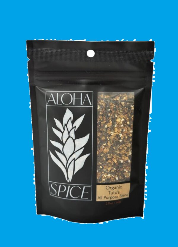 Tutu's Organic All Purpose Seasoning 2.11 oz Stand Up Pouch Aloha Hawaii Gift Idea