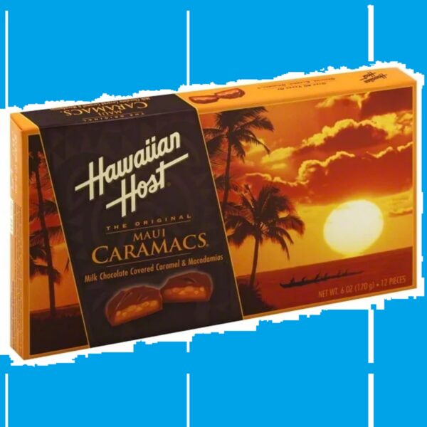 Hawaiian Host Covered Creamy Caramel and Milk Chocolate Macadamias, 6 Oz. Aloha