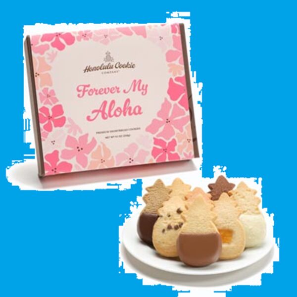 HEART OF ALOHA GIFT BOX (16 PC) Hawaii Cookie Company Tropical Island Flavors Macadamia Nut Shortbread