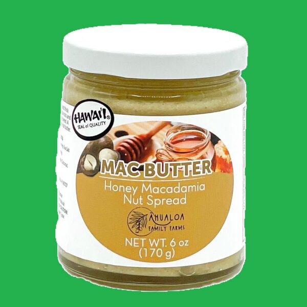 Mac Butter - Honey Macadamia Nut Spread Aloha Hawaii Ahualoa Family Farms .Big Island Gift Idea