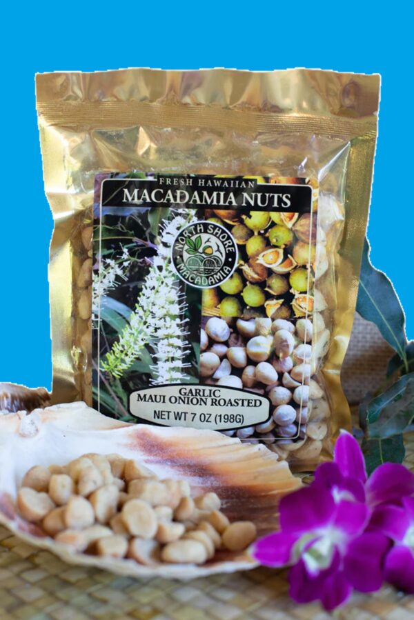 Garlic Maui Onion Mac nuts Aloha Hawaii Small Oahu Macadamia Nut Farm Gift Idea-7 OZ