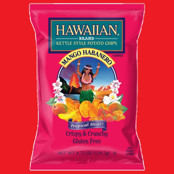 Hawaiian Kettle Style Potato Chips Potato Chips, Mango Habanero Flavored, Kettle Style Aloha Gift Idea