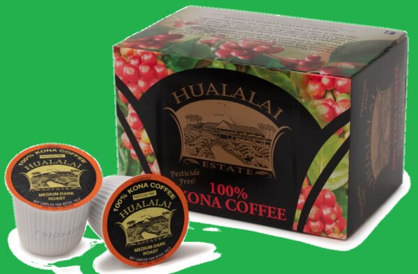 100% KONA COFFEE SINGLE-SERVING CUPS (KEURIG K-CUP COMPATIBLE) - 12-PACK Aloha Hawaii Gift Idea