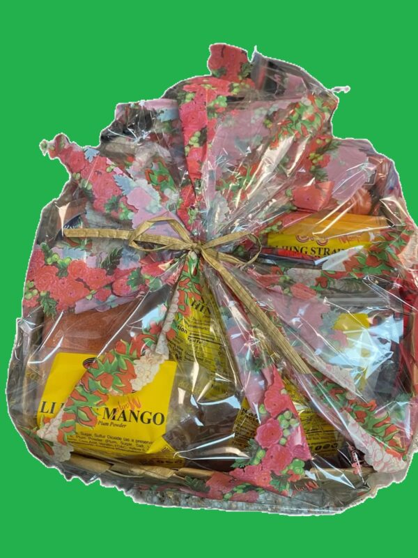 Sample Aloha Theme Tropical Islands Hawaii Edible Food Gift Basket Idea